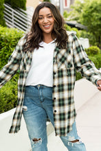 Load image into Gallery viewer, Plus Size Plaid Curved Hem Button Front Shirt