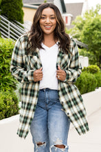 Load image into Gallery viewer, Plus Size Plaid Curved Hem Button Front Shirt