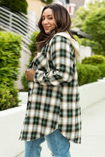 Load image into Gallery viewer, Plus Size Plaid Curved Hem Button Front Shirt